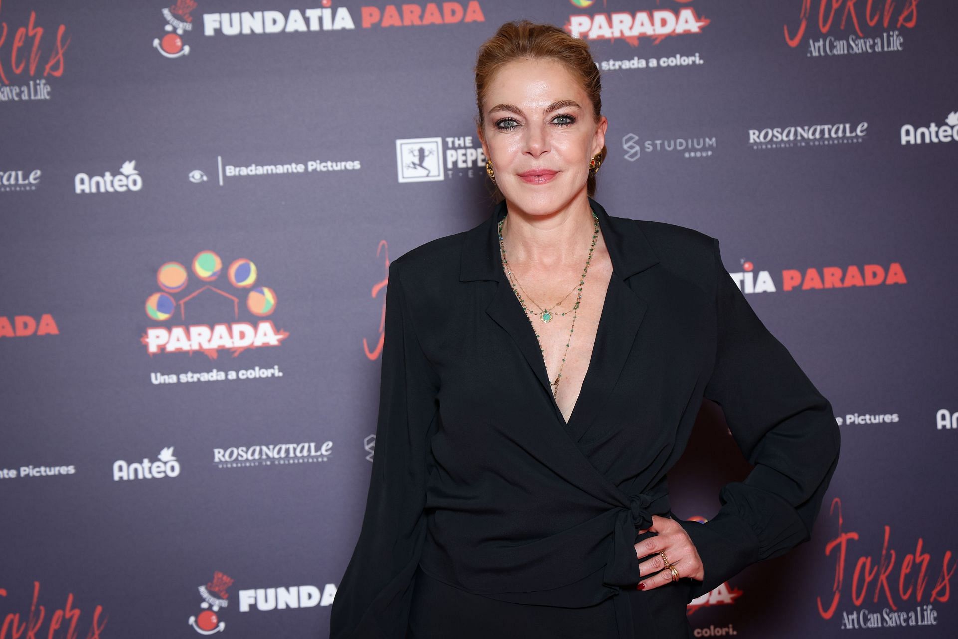 Claudia Gerini at "Jokers, Art Can Save A Life" - Red Carpet - Source: Getty